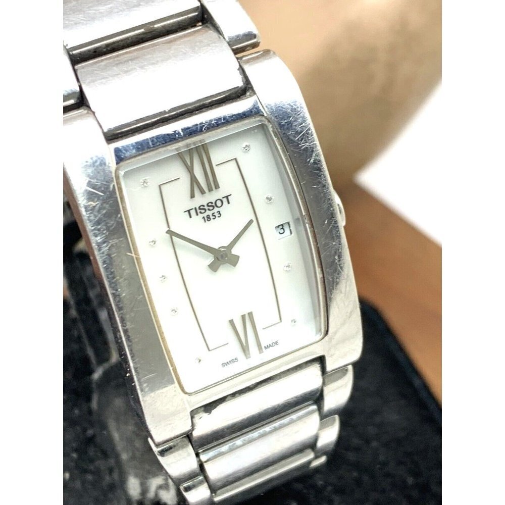 Tissot Women’s Watch Swiss Quartz Mother of Pearl Silver Steel T10530911…